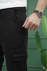 Six Pocket Loose Fleece Trouser - Black